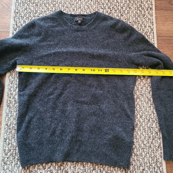 Quince Cashmere XS Crewneck Charcoal Gray Sweater - Picture 9 of 11